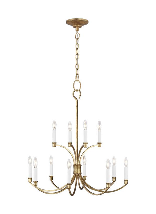 Visual Comfort Studio Chapman & Myers Westerly Medium Chandelier in Antique Gild CC10612ADB