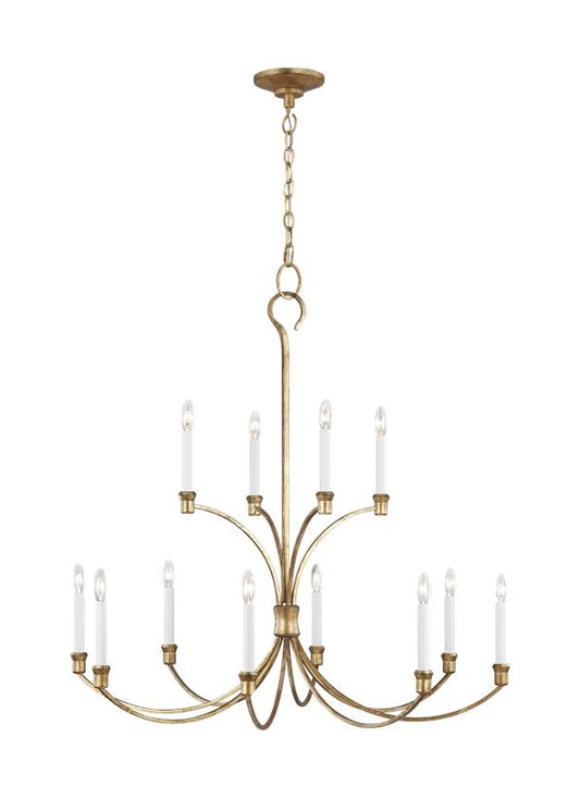 Visual Comfort Studio Chapman & Myers Westerly Large Chandelier in Antique Gild CC10712ADB