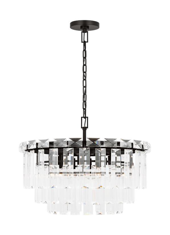 Visual Comfort Studio Chapman & Myers Arden Medium Chandelier in Aged Iron CC12610AI