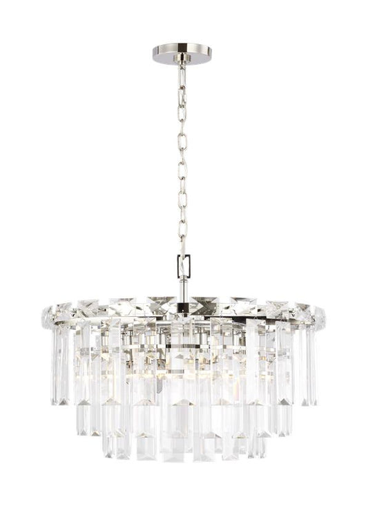 Visual Comfort Studio Chapman & Myers Arden Medium Chandelier in Polished Nickel CC12610PN