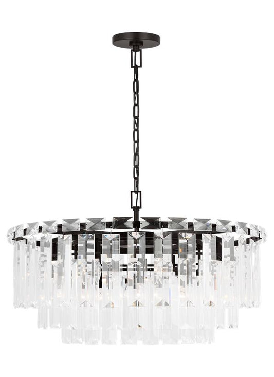 Visual Comfort Studio Chapman & Myers Arden Large Chandelier in Aged Iron CC12716AI