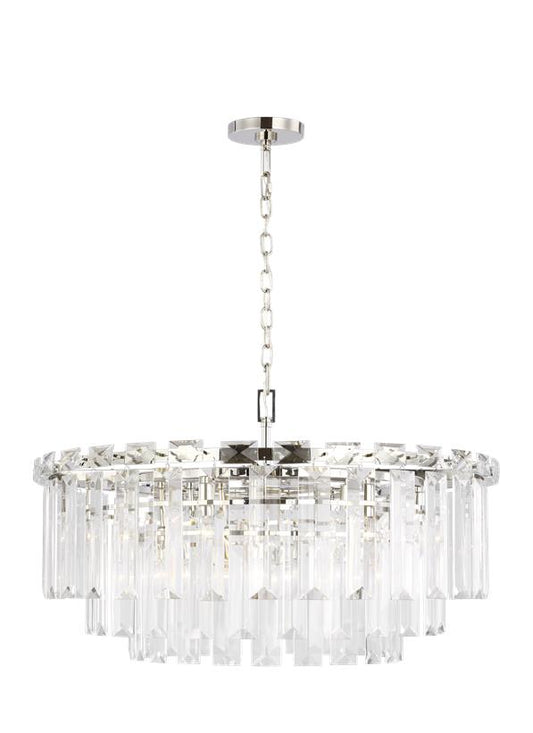 Visual Comfort Studio Chapman & Myers Arden Large Chandelier in Polished Nickel CC12716PN