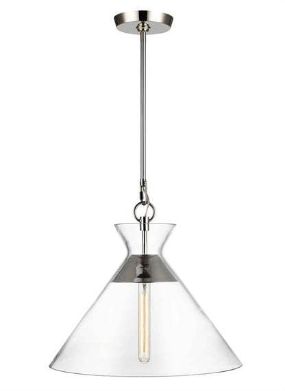 Visual Comfort Studio Chapman & Myers Atlantic Wide Pendant in Polished Nickel CP1031PN