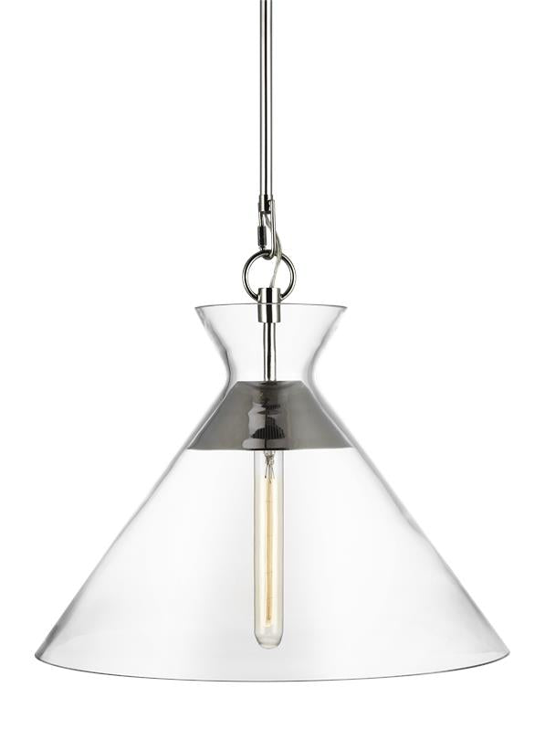 Visual Comfort Studio Chapman & Myers Atlantic Wide Pendant in Polished Nickel CP1031PN