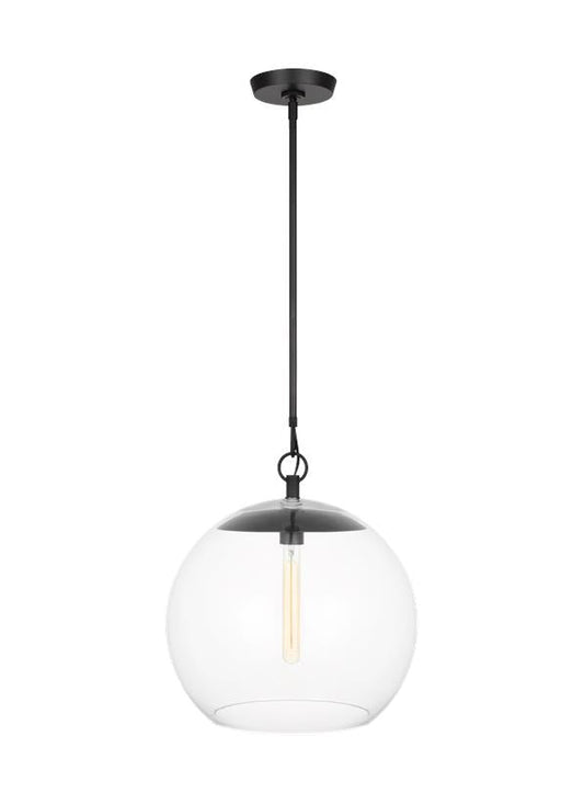 Visual Comfort Studio Chapman & Myers Atlantic Round Pendant in Aged Iron CP1041AI