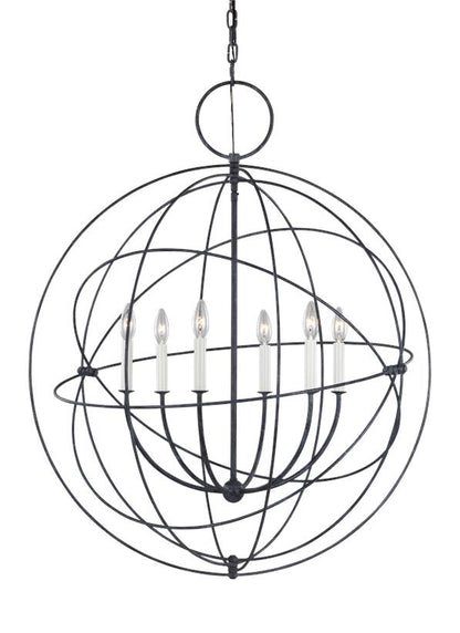 Visual Comfort Studio Chapman & Myers Bayberry Large Pendant in Weathered Galvanized CP1246WGV