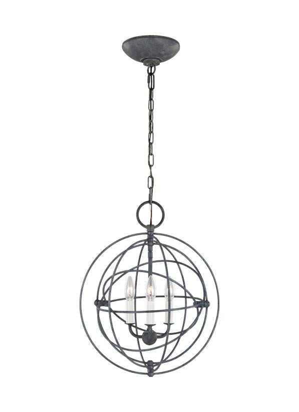 Visual Comfort Studio Chapman & Myers Bayberry Small Pendant in Weathered Galvanized CP1263WGV