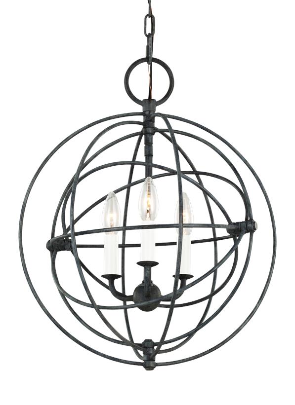 Visual Comfort Studio Chapman & Myers Bayberry Small Pendant in Weathered Galvanized CP1263WGV