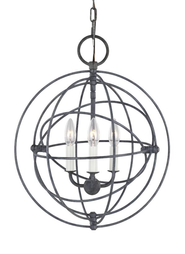 Visual Comfort Studio Chapman & Myers Bayberry Small Pendant in Weathered Galvanized CP1263WGV