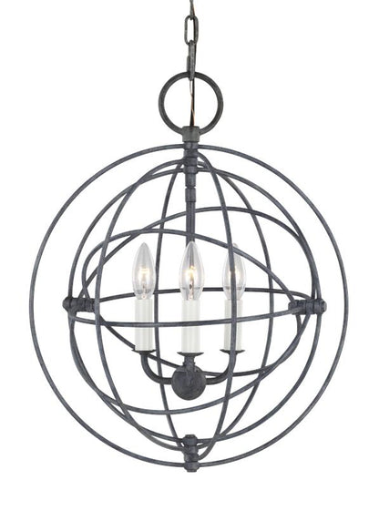 Visual Comfort Studio Chapman & Myers Bayberry Small Pendant in Weathered Galvanized CP1263WGV