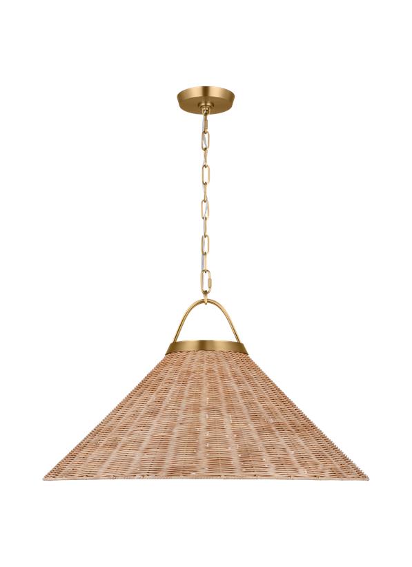 Visual Comfort Studio Chapman & Myers Whitby Extra Large Pendant in Burnished Brass CP1431BBS