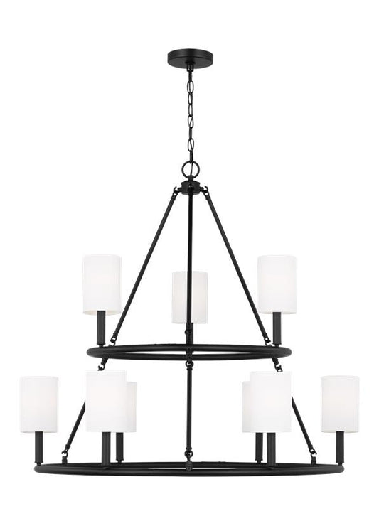 Visual Comfort Studio Drew & Jonathan Egmont Extra Large Chandelier in Midnight Black DJC1099MBK