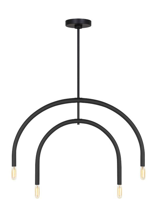 Visual Comfort Studio Drew & Jonathan Hadden Small Chandelier in Midnight Black DJC1104MBK