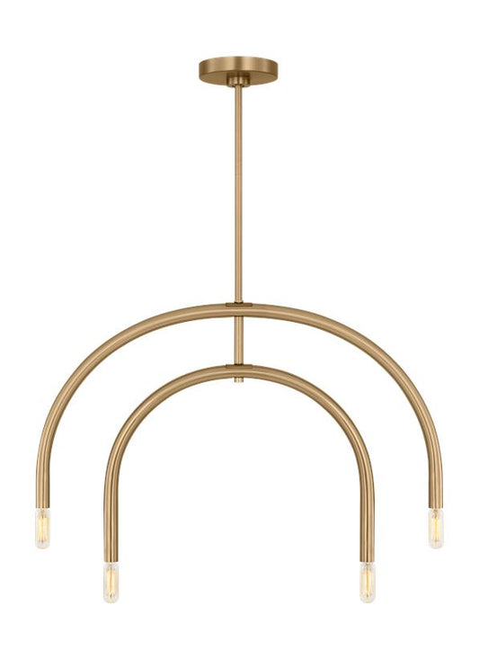 Visual Comfort Studio Drew & Jonathan Hadden Small Chandelier in Satin Brass DJC1104SB