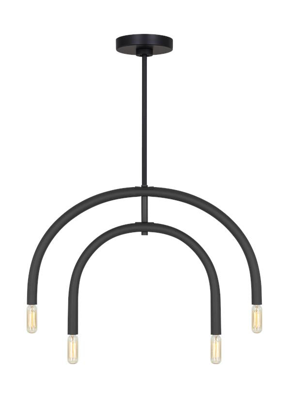 Visual Comfort Studio Drew & Jonathan Hadden Medium Chandelier in Midnight Black DJC1114MBK