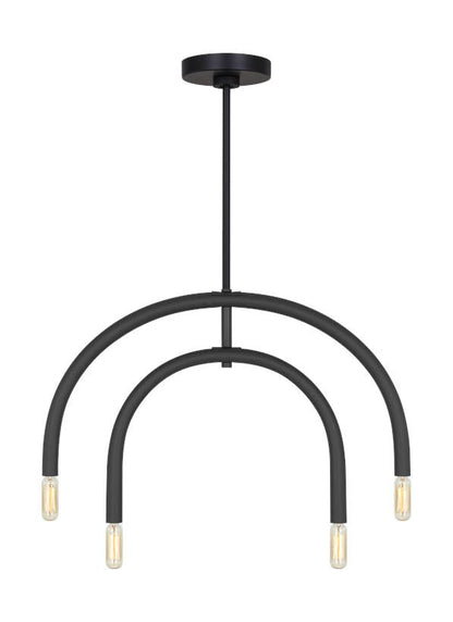 Visual Comfort Studio Drew & Jonathan Hadden Medium Chandelier in Midnight Black DJC1114MBK