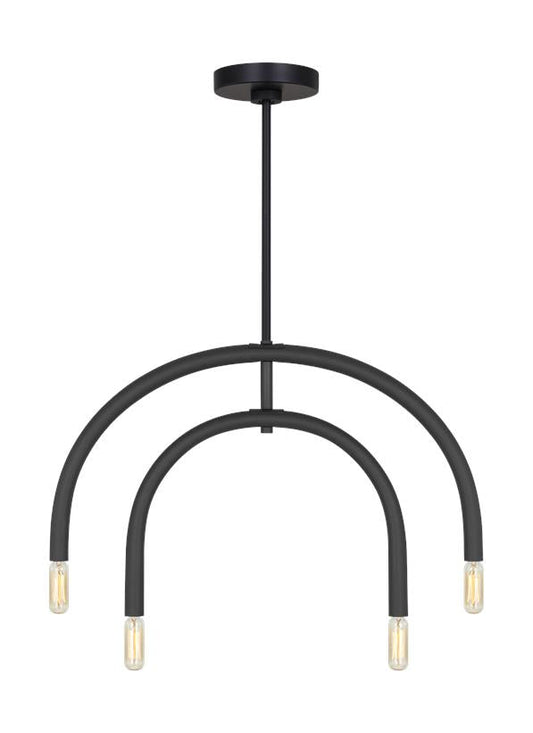 Visual Comfort Studio Drew & Jonathan Hadden Medium Chandelier in Midnight Black DJC1114MBK