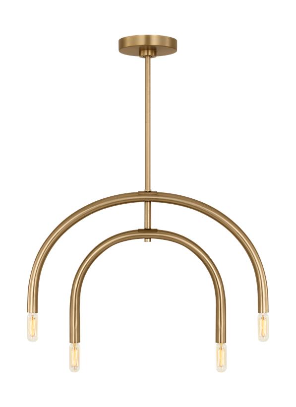 Visual Comfort Studio Drew & Jonathan Hadden Medium Chandelier in Satin Brass DJC1114SB