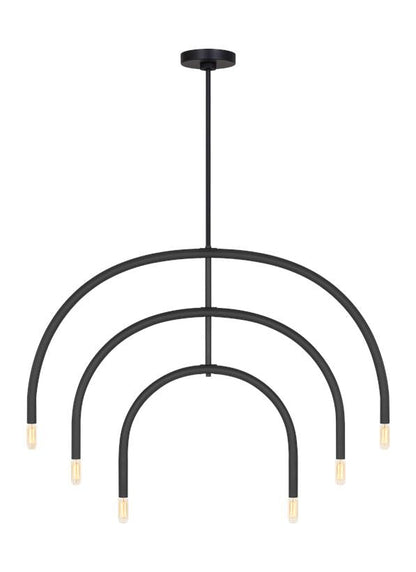 Visual Comfort Studio Drew & Jonathan Hadden Large Chandelier in Midnight Black DJC1126MBK