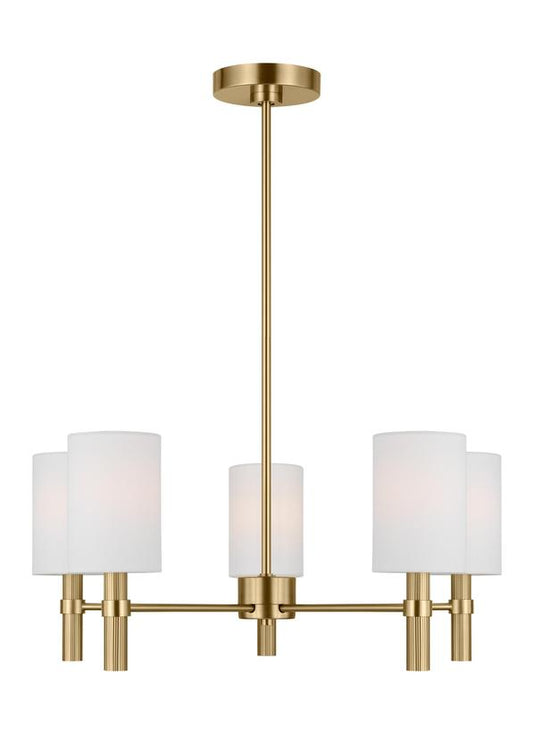 Visual Comfort Studio Drew & Jonathan Scott Manor Medium Chandelier in Satin Brass DJC1135SB