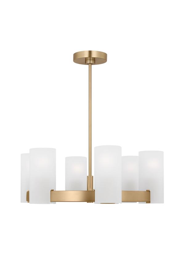 Visual Comfort Studio Drew & Jonathan Scott Rhode Medium Chandelier in Satin Brass DJC1156SB