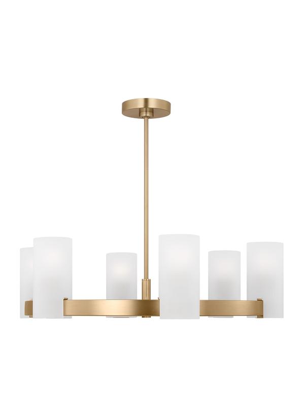 Visual Comfort Studio Drew & Jonathan Scott Rhode Large Chandelier in Satin Brass DJC1166SB