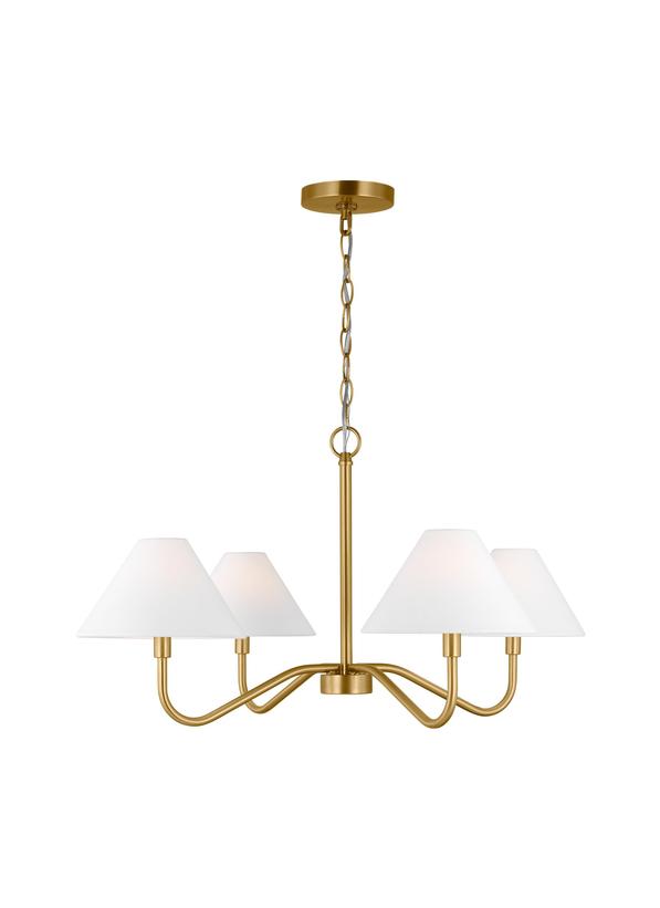 Visual Comfort Studio Drew & Jonathan Scott Eldon Medium Chandelier in Satin Brass DJC1194SB