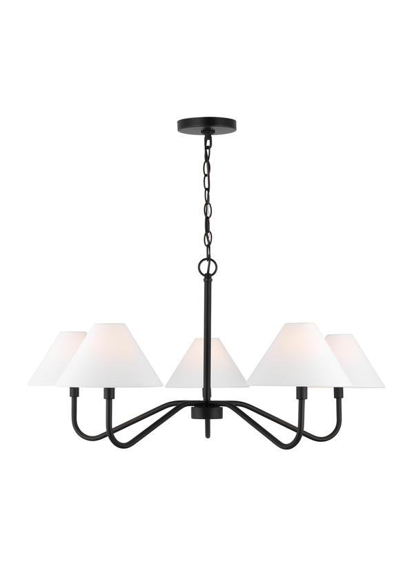 Visual Comfort Studio Drew & Jonathan Scott Eldon Large Chandelier in Midnight Black DJC1205MBK