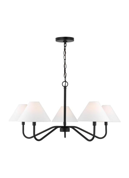 Visual Comfort Studio Drew & Jonathan Scott Eldon Large Chandelier in Midnight Black DJC1205MBK