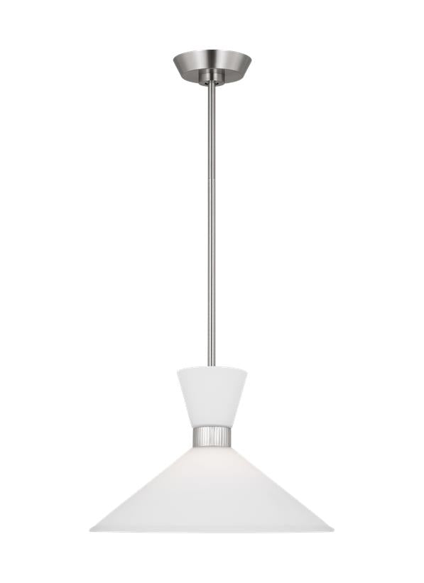 Visual Comfort Studio Drew & Jonathan Belcarra Medium Pendant in Brushed Steel DJP1091BS