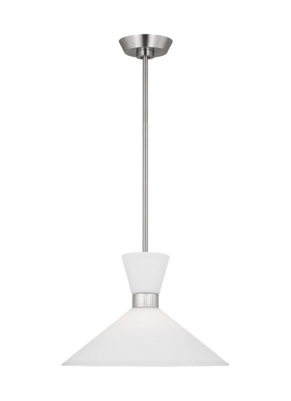 Visual Comfort Studio Drew & Jonathan Belcarra Medium Pendant in Brushed Steel DJP1091BS