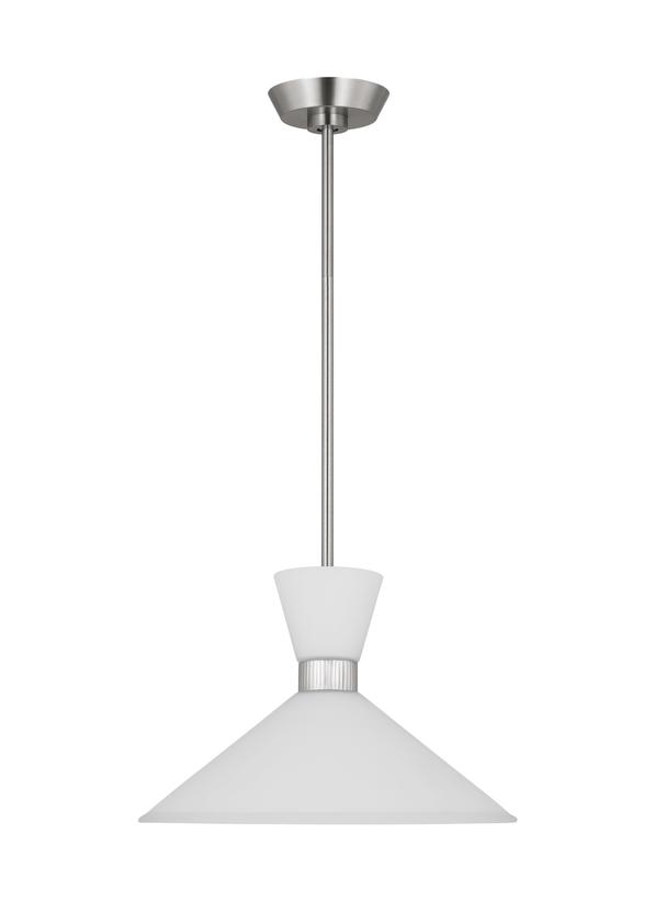 Visual Comfort Studio Drew & Jonathan Belcarra Medium Pendant in Brushed Steel DJP1091BS