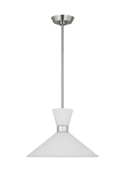 Visual Comfort Studio Drew & Jonathan Belcarra Medium Pendant in Brushed Steel DJP1091BS