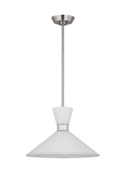 Visual Comfort Studio Drew & Jonathan Belcarra Medium Pendant in Brushed Steel DJP1091BS