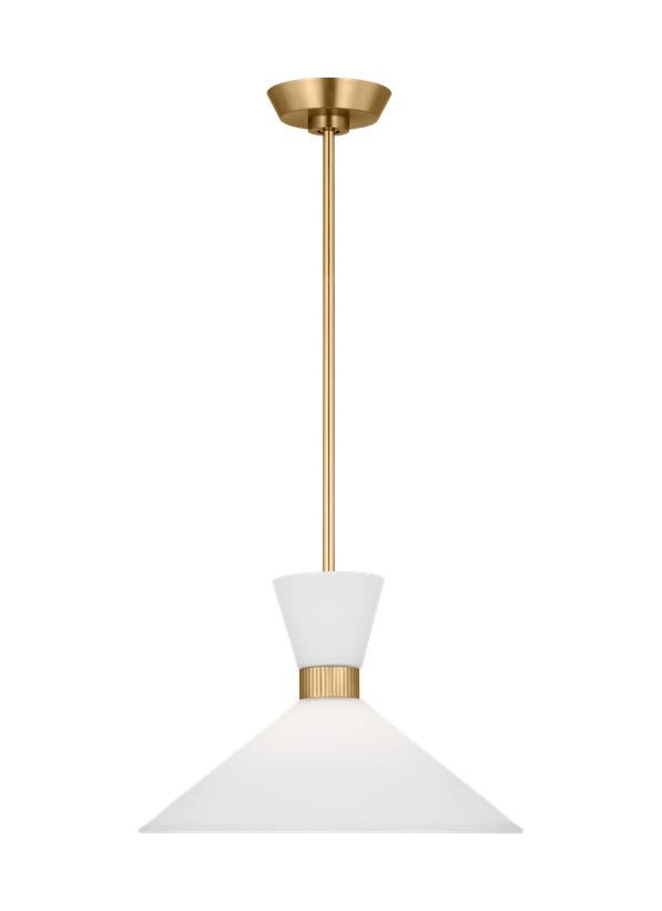 Visual Comfort Studio Drew & Jonathan Belcarra Medium Pendant in Satin Brass DJP1091SB