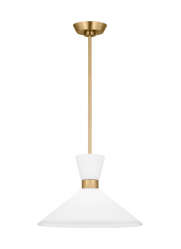 Visual Comfort Studio Drew & Jonathan Belcarra Medium Pendant in Satin Brass DJP1091SB