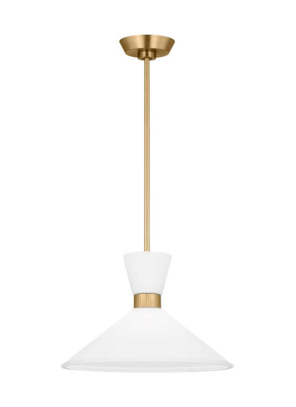 Visual Comfort Studio Drew & Jonathan Belcarra Medium Pendant in Satin Brass DJP1091SB