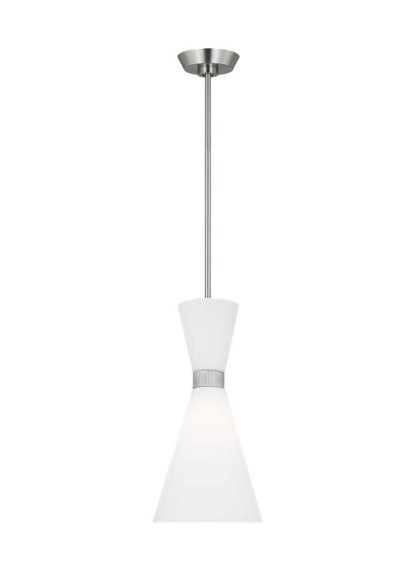 Visual Comfort Studio Drew & Jonathan Belcarra Small Pendant in Brushed Steel DJP1101BS