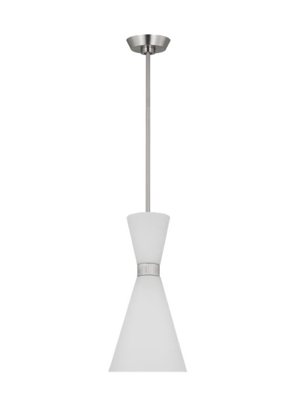 Visual Comfort Studio Drew & Jonathan Belcarra Small Pendant in Brushed Steel DJP1101BS