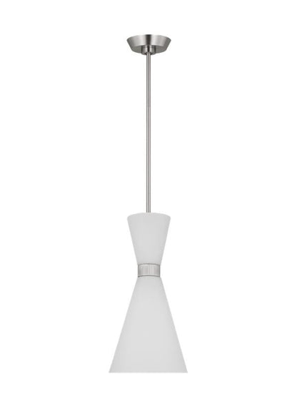 Visual Comfort Studio Drew & Jonathan Belcarra Small Pendant in Brushed Steel DJP1101BS