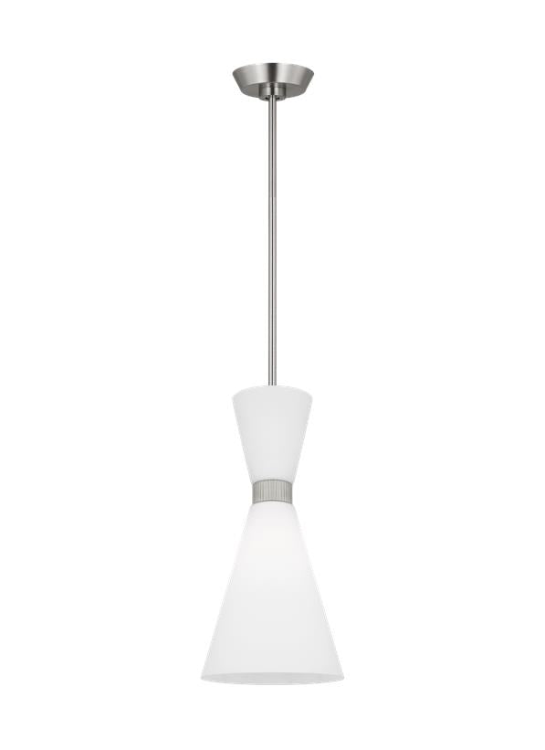 Visual Comfort Studio Drew & Jonathan Belcarra Small Pendant in Brushed Steel DJP1101BS