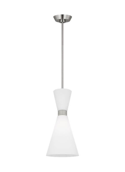 Visual Comfort Studio Drew & Jonathan Belcarra Small Pendant in Brushed Steel DJP1101BS