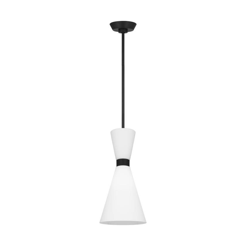 Visual Comfort Studio Drew & Jonathan Belcarra Small Pendant in Midnight Black DJP1101MBK