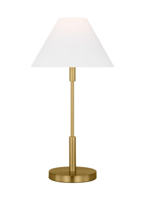 Visual Comfort Studio Drew & Jonathan Porteau Medium Table Lamp in Satin Brass DJT1011SB1