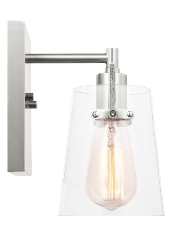 Visual Comfort Studio Drew & Jonathan Crofton Small Sconce in Brushed Steel DJV1031BS