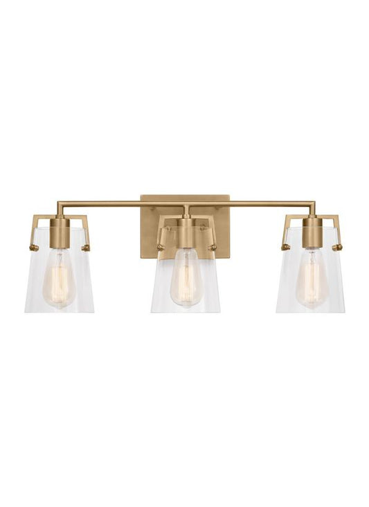 Visual Comfort Studio Drew & Jonathan Crofton 3 - Light Bath in Satin Brass DJV1033SB