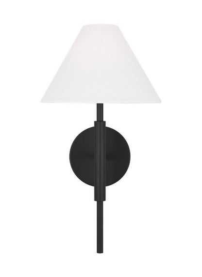 Visual Comfort Studio Drew & Jonathan Porteau Medium Sconce in Midnight Black DJW1011MBK