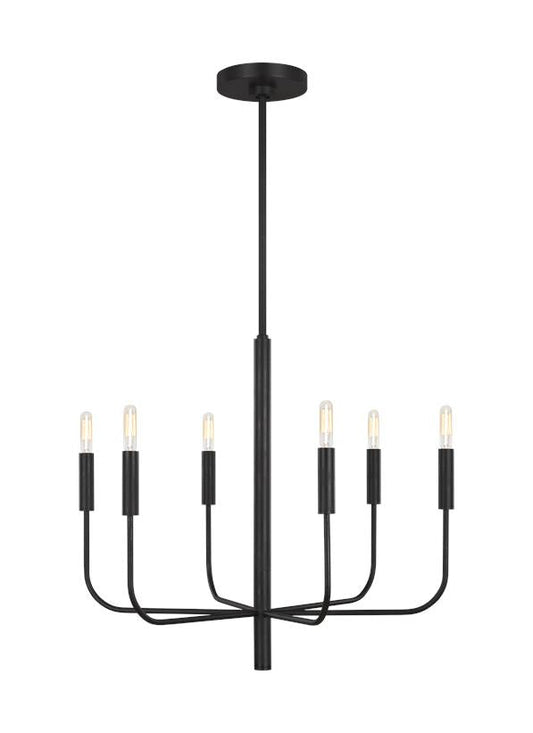 Visual Comfort Studio Ellen DeGeneres Brianna Small Chandelier in Aged Iron EC1006AI