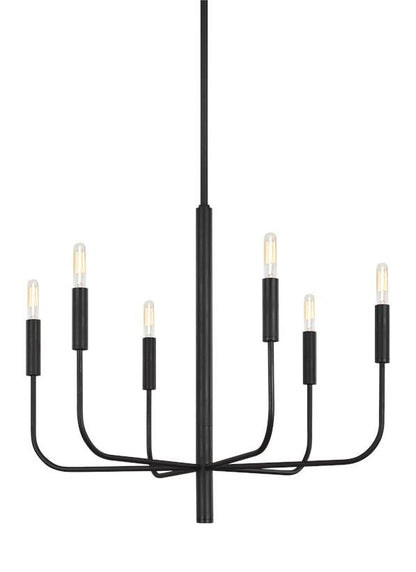 Visual Comfort Studio Ellen DeGeneres Brianna Small Chandelier in Aged Iron EC1006AI