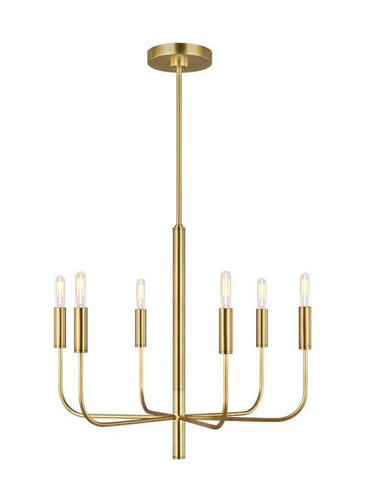 Visual Comfort Studio Ellen DeGeneres Brianna Small Chandelier in Burnished Brass EC1006BBS